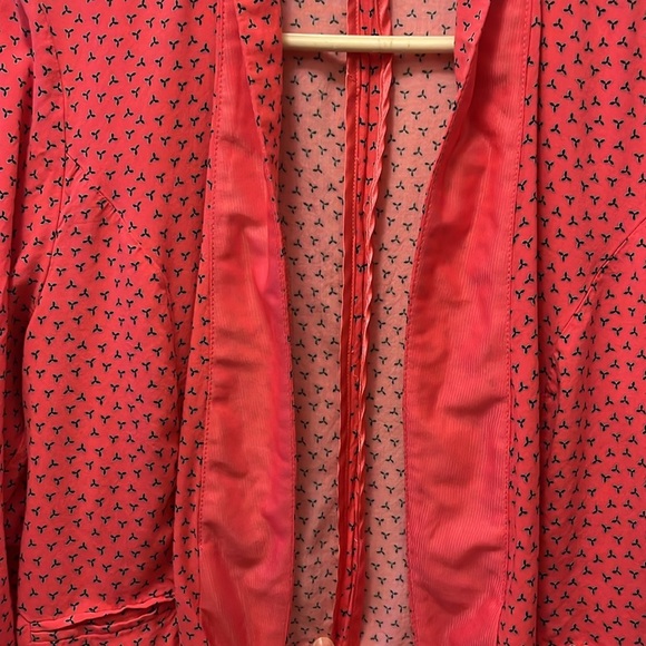 Maurices Coral Patterned light weight Blazer size large - Picture 6 of 10